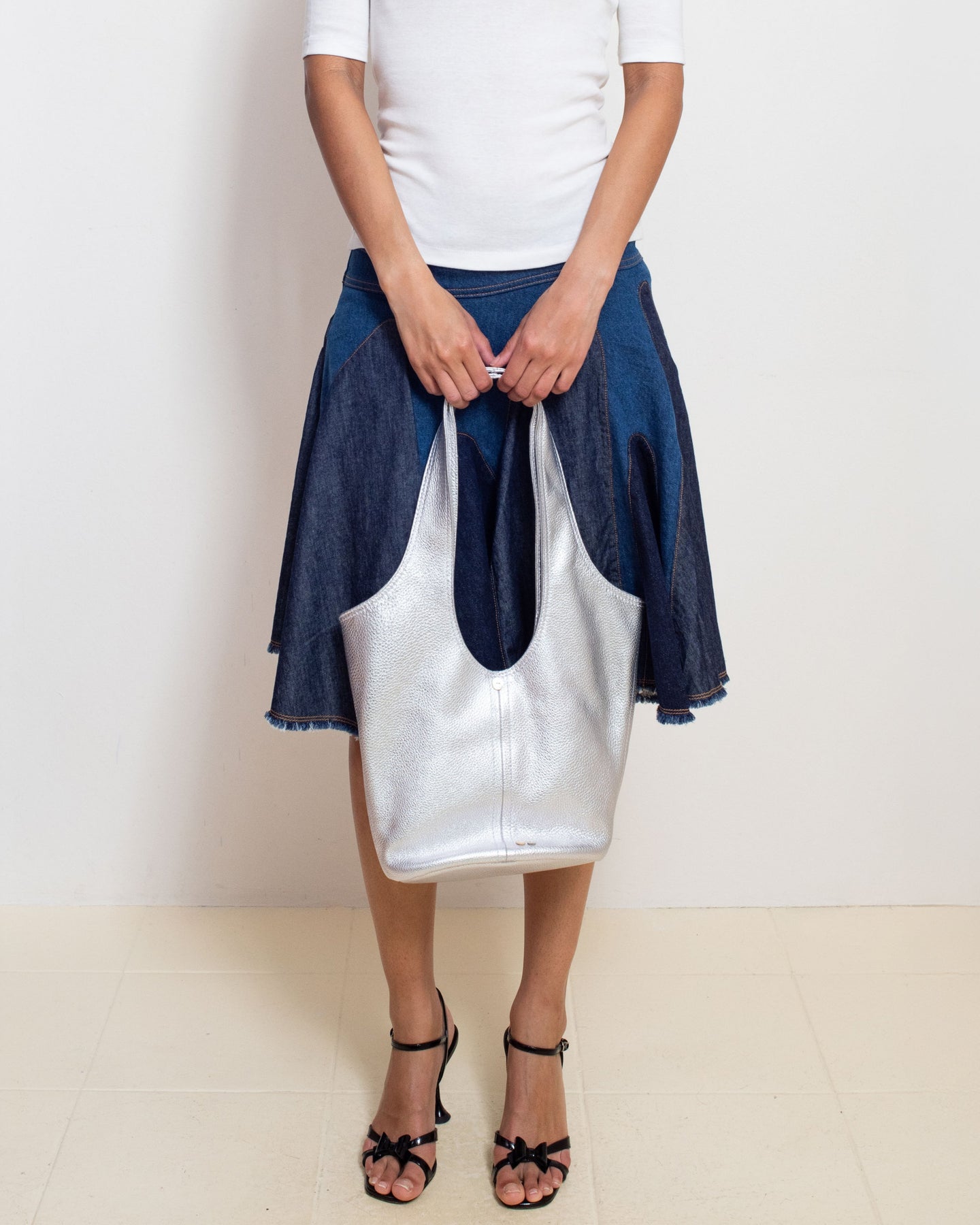 Silver Cleo Bag